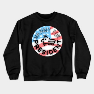 manny for president (usa flag | black quote) Crewneck Sweatshirt